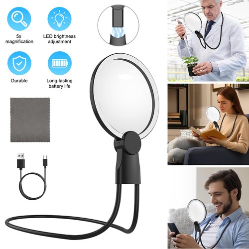 Adjustable neck magnifier - magnifier, 5x