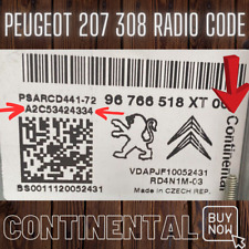 RADIO UNLOCK CODE FOR PEUGEOT