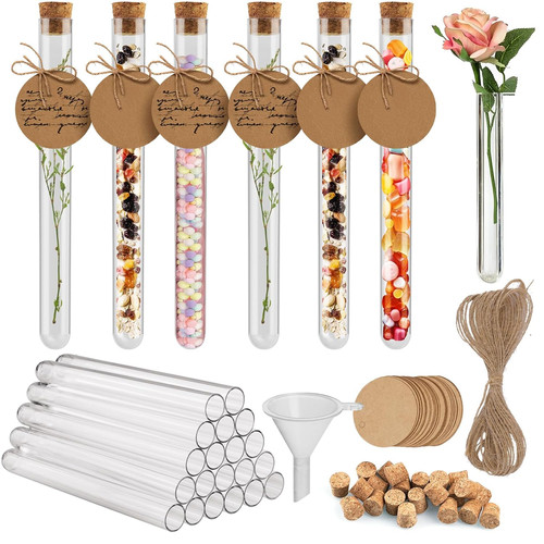 Plastic test tubes 20pcs - test, tubes,