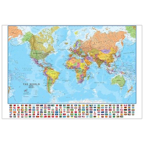 Map the world with flags - with,