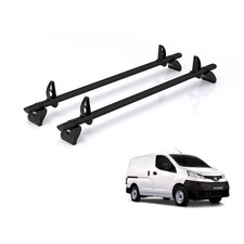 Nissan NV200 Roof Rack for 2009-2021 2x Roof Bars Rhino Kammbar Black