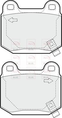 Rear axle brake - rear, pads
