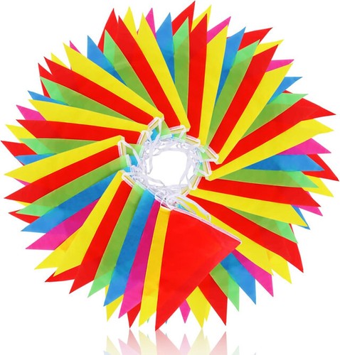 50m multi coloured bunting - 50m,