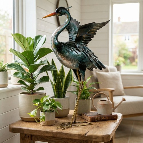 Crane garden statues outdoor - garden,