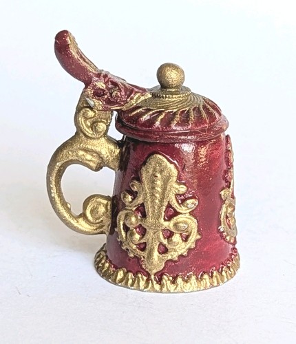 Gish cold painted red - red, thimble