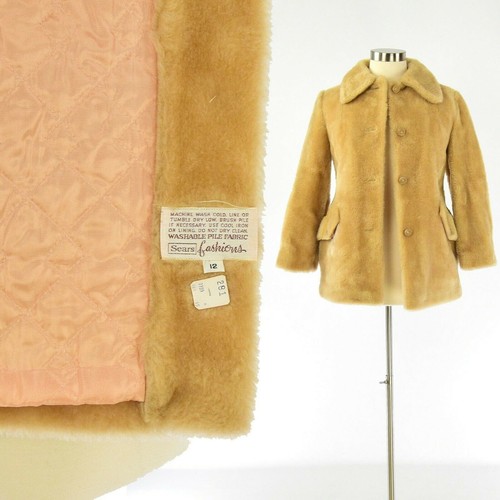 60s vintage faux fur coat - 60s,
