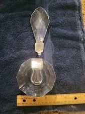 LARGE ART DECO FACETED CRYSTAL