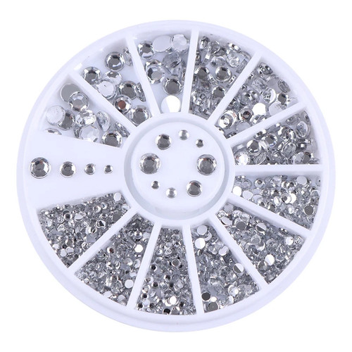 Clear crystal flat back - flat, nail