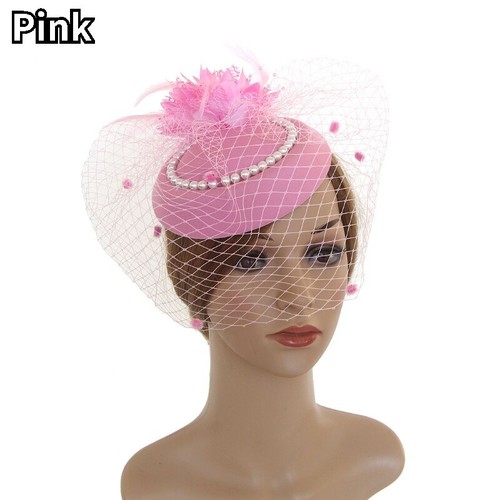 Women pillbox hat with - women, veil