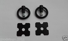  2 x ORIGINAL CORONA MEXICAN PINE FURNITURE BLACK METAL HANDLES DRAWER / DOOR