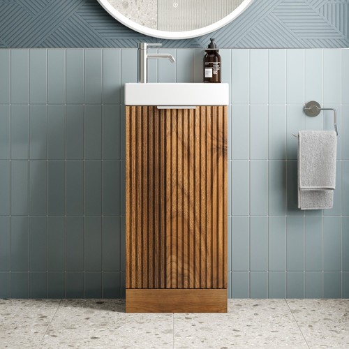 Fluted 400mm bathroom - fluted,