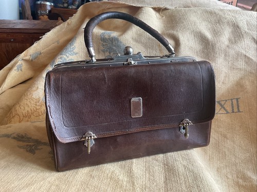 Vintage leather gladstone - vintage,