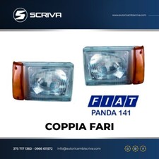 COPPIA FARI FANALI DESTRO SINISTRO PER FIAT PANDA 141 1986 ELETTRICI ARANCIONE
