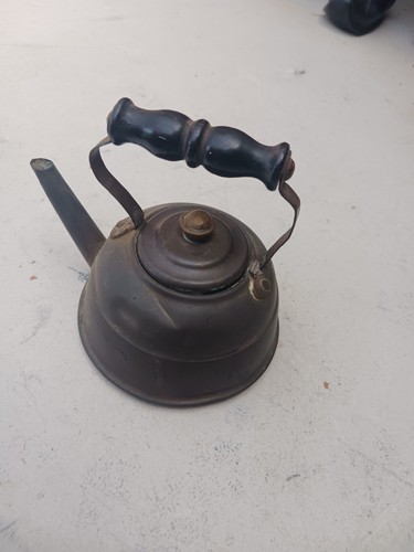 Vintage copper kettle with - vintage,