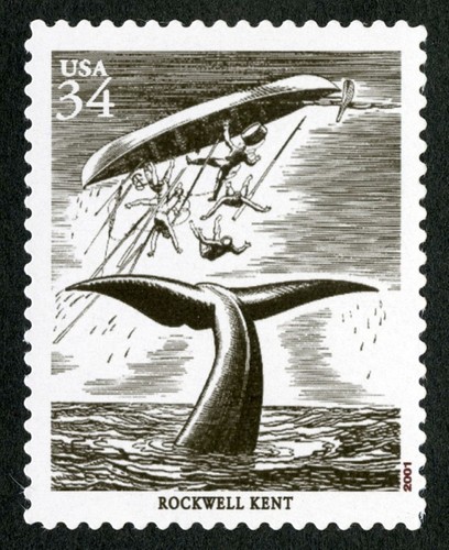 Rockwell kent whale moby - 8x,