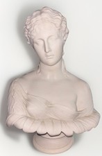 RARE LARGE  Antique DILETTANTE  PARIAN 13” CLYTIE 19th C. Bisque Porcelain