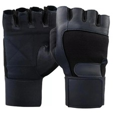 Weight Lifting Gloves Wrist Support Leather Gym Gloves Training Fitness Workout