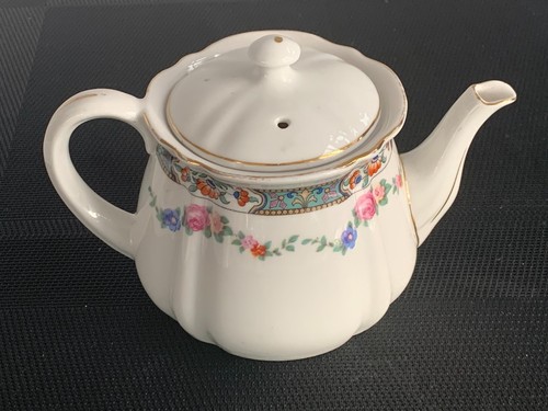 Vintage bone china teapot - china,