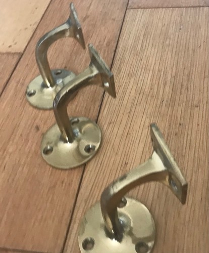 Vintage brass hand rail - 3x,