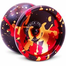 Sidekick Yoyo Pro Black Red Gold Splashes Professional Aluminum UNresponsive...