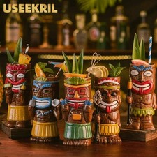 Hawaiian Style Brown Tiki Mug