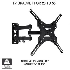 Full Motion TV Wall Mount Bracket Swivel Tilt 26 32 40 42 50 52 55 Inch LED LCD