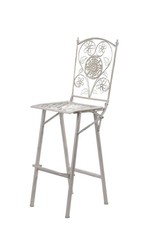 White Barcelona Bistro Barstool with Square Seat and Back by Chivari