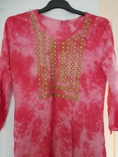 Ladies  Indian/Pakistani Kurti/Long tunic ( one piece) Size  UK 12-14 partywear.