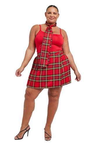 Womens tartan skirt fancy - womens,