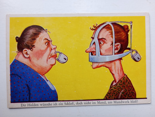 Anti suffragette postcard - suffragette,