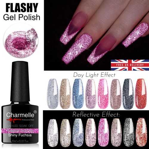 Reflective disco gel nail - reflective,
