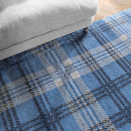 Tartan check highland rugs - tartan,