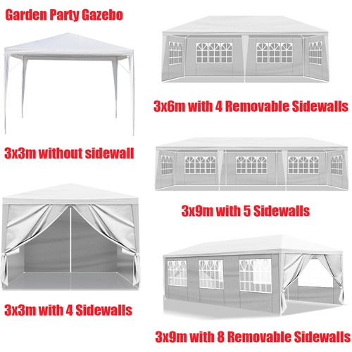 3x3m 3x6m 3x9m white gazebo - 3x6m,