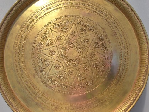Vintage heavy solid - brass, tray