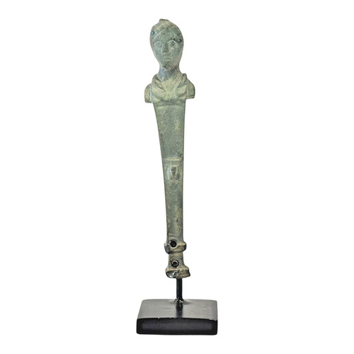 Ancient roman bronze herm - ancient,