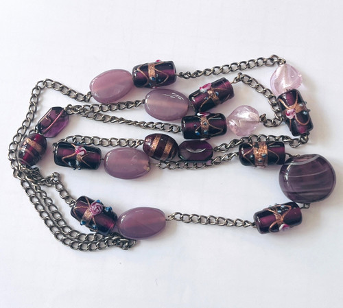 Venetian glass necklace with - glass,