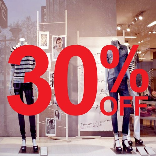 Off sale shop glass - 30%,