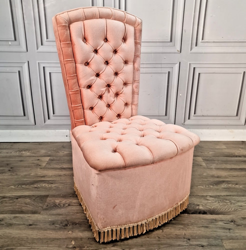 Vintage pink slipper chair - vintage,
