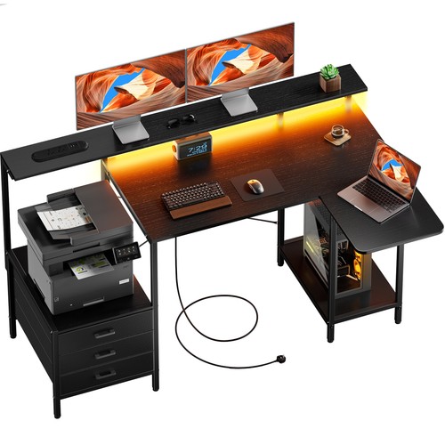 Computer desk with led - computer,