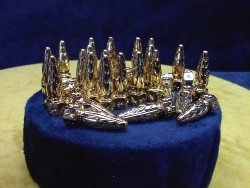 Pike nut gold plated - m6, custom