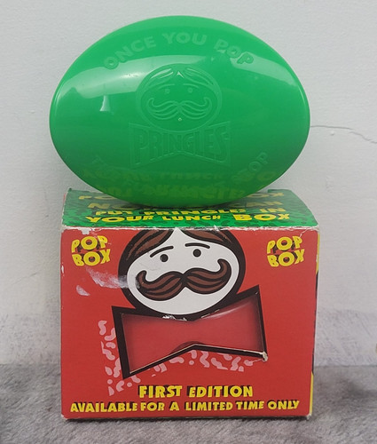 Green pringle pop box - green, crisp