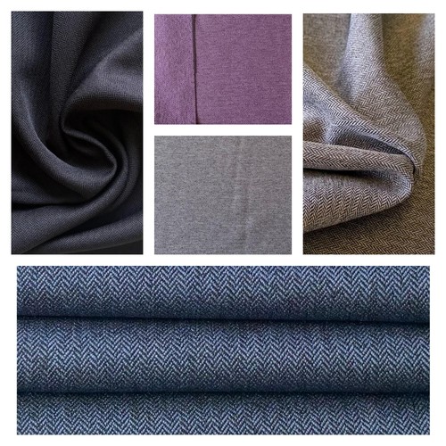 Herringbone tweed suiting - tweed,