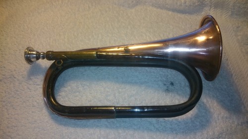 Army brass bugle - brass,
