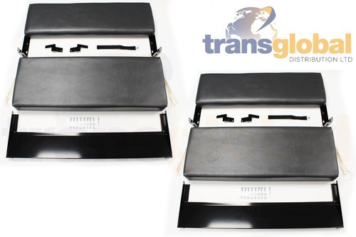 Grey vinyl folding rear bench - folding,