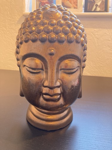 Large bronze effect buddha - bronze,