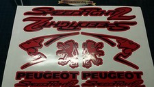 Peugeot Speedfight 2 Sticker/Decal Set  *RED & BLACK* 50, 70, 100, speedy pug