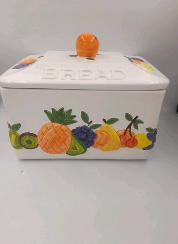 Vintage ceramic bread bin made - ceramic,