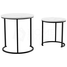 Set of 2 3 Coffee Nesting Table Set Sofa Side End Table Industrial Living Room