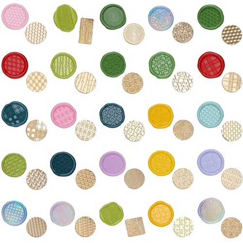 Wax stamp head wreath and - and,