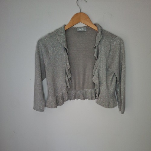 Wallis silver bolero shrug - silver,